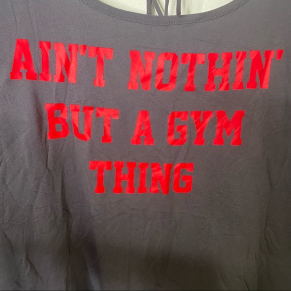 NWT Torrid Grey Ain’t Nothing but a gym thing Workout Tee Size 3X - Picture 4 of 10